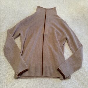 NWT Magaschoni Taupe Mockneck Sweater L